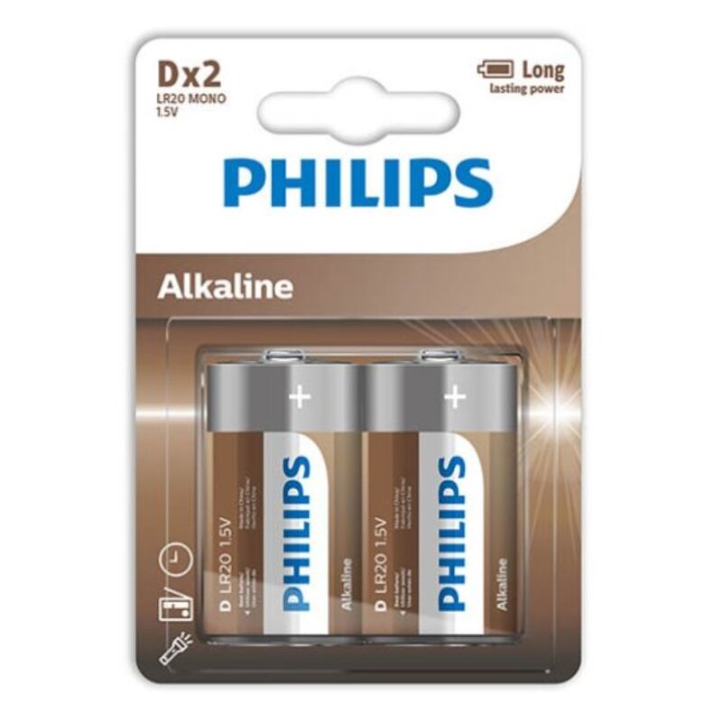 PHILIPS - BATERIA ALKALICZNA D LR20 BLISTER*2