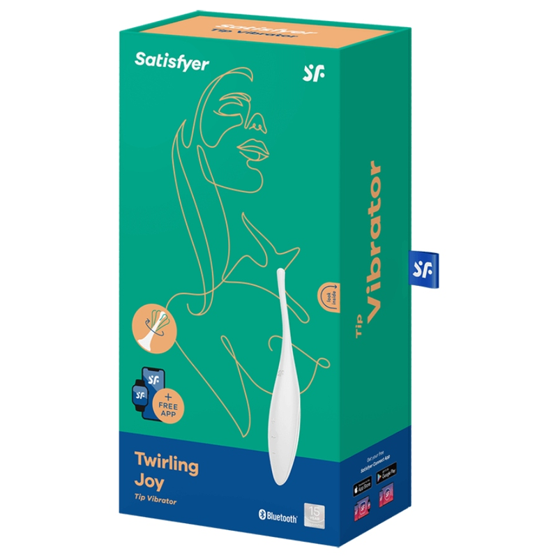 SATISFYER - WIRUJĄCY WIBRATOR Z KOŃCÓWKĄ ŁECHTACZKI, BIAŁY