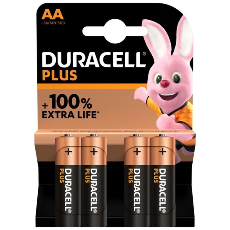 DURACELL - PLUS POWER 100 BATERIA ALKALICZNA AA LR6 4 SZTUKI