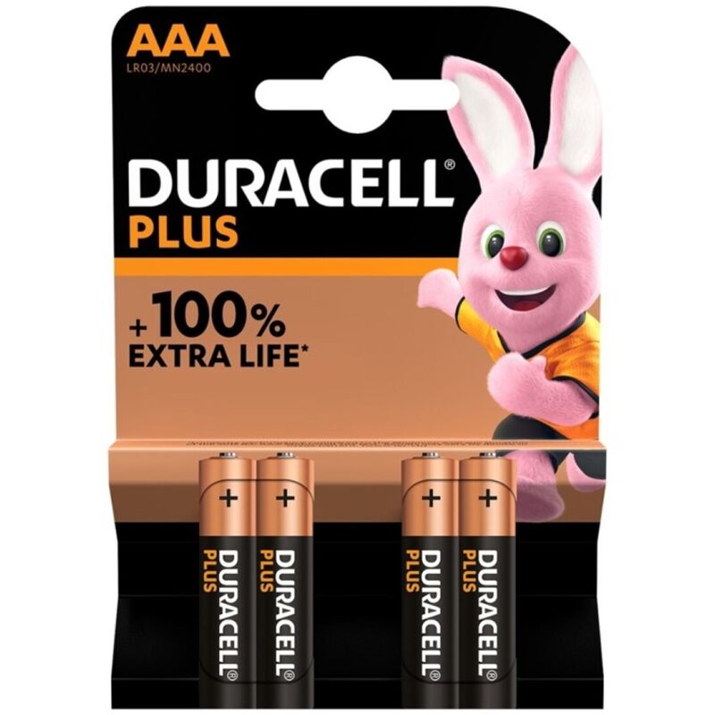DURACELL - PLUS POWER 100 BATERIA ALKALICZNA AAA LR03 4 SZTUKI