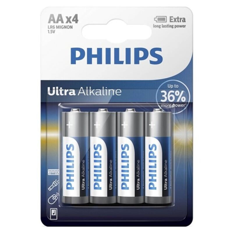 PHILIPS - BATERIA ULTRAALKALICZNA AA LR6 4 SZTUKI