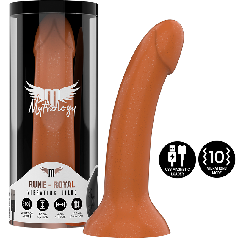 MYTHOLOGY - RUNE ROYAL DILDO M - WIBRATOR WATCHME KOMPATYBILNY Z TECHNOLOGIĄ BEZPRZEWODOWĄ