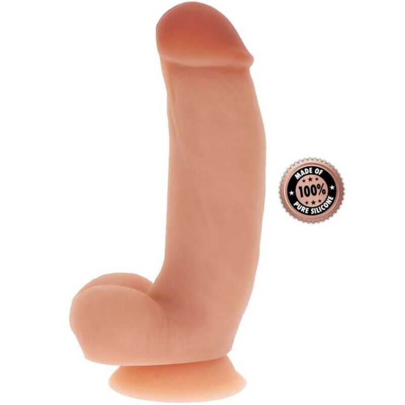 GET REAL - SILIKONOWY DILDO 18 CM Z JĄDRAMI