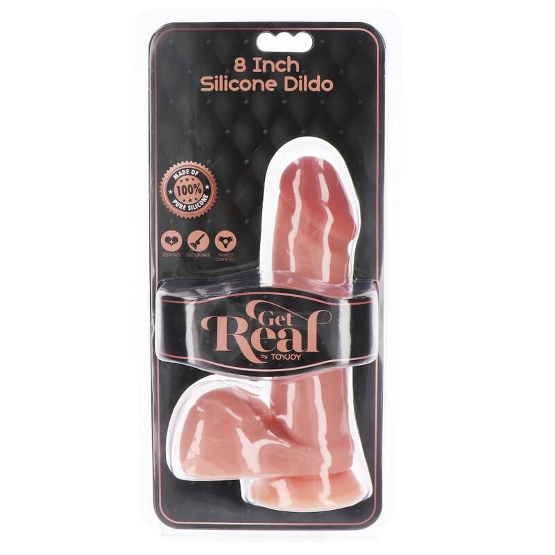 GET REAL - SILIKONOWY DILDO 20,5 CM Z KULKAMI