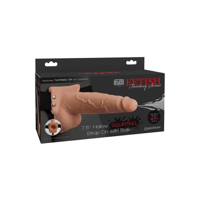 SERIA FANTASTYCZNA FETYSZ - REGULOWANA UPRZĄŻ REALISTYCZNY PENIS Z JĄDRAMI 19 CM