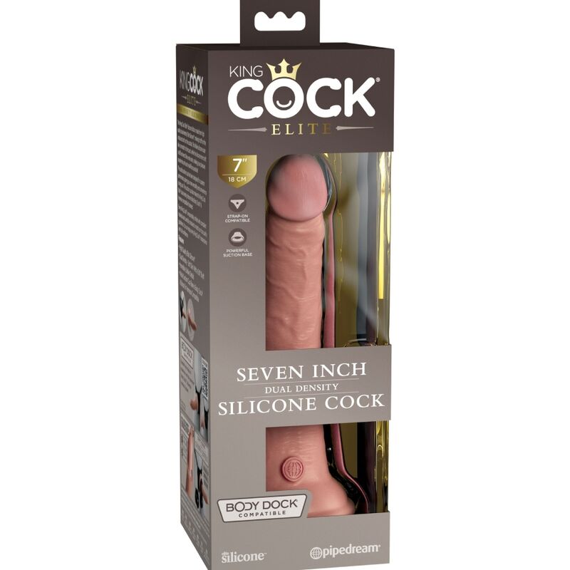 KING COCK - ELITARNEGO REALISTYCZNEGO SILIKONOWEGO DILDO 17,8 CM