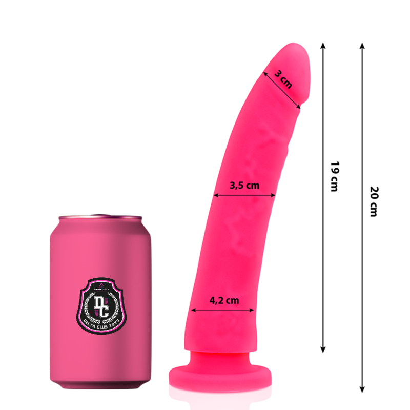 DELTA CLUB - ZABAWKI RÓŻOWY DILDO MEDYCZNE SILIKONOWE 20 CM -O- 4 CM