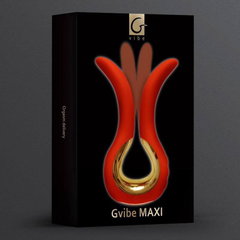 G-VIBE - Wibrator GVIBE MAXI z dwiema elastycznymi końcówkami w kolorze koralowym
