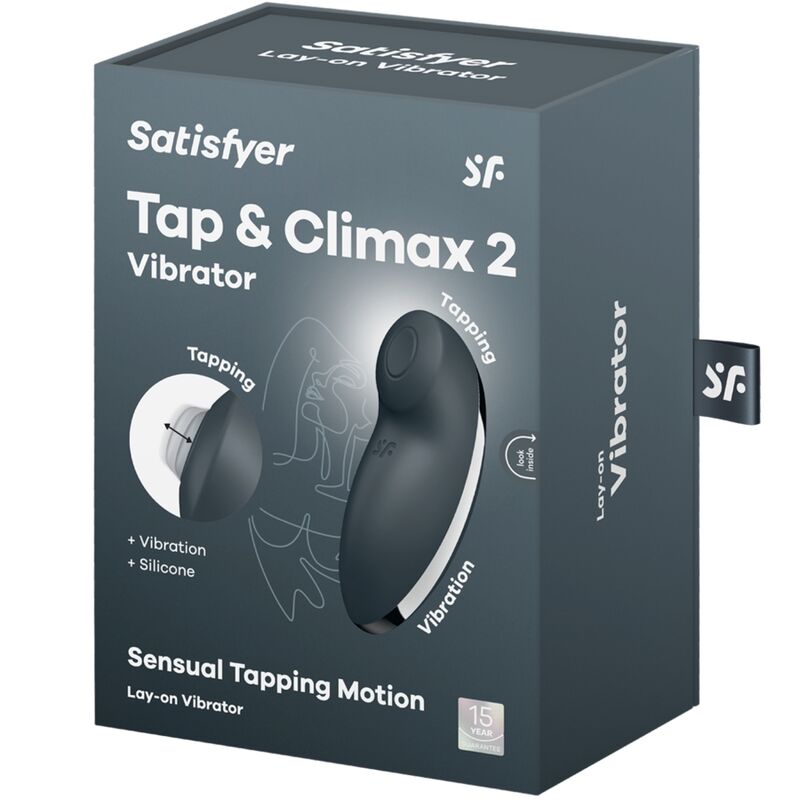 SATISFYER - TAP & CLIMAX 2 WIBRATOR I STYMULATOR SZARY