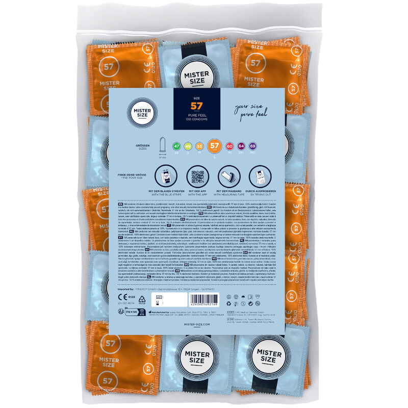 MISTER SIZE - ROZMIAR PREZERWATYWY L 57 MM (100 SZTUK)