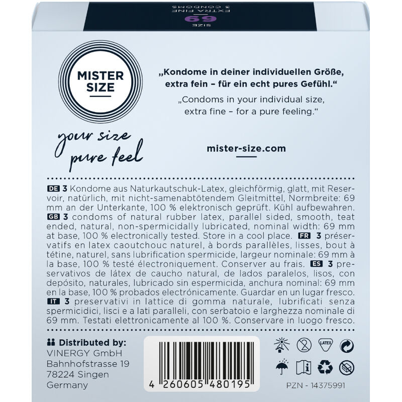 MISTER SIZE - PREZERWATYWY ROZMIAR XXXL 69 MM (3 SZTUKI)