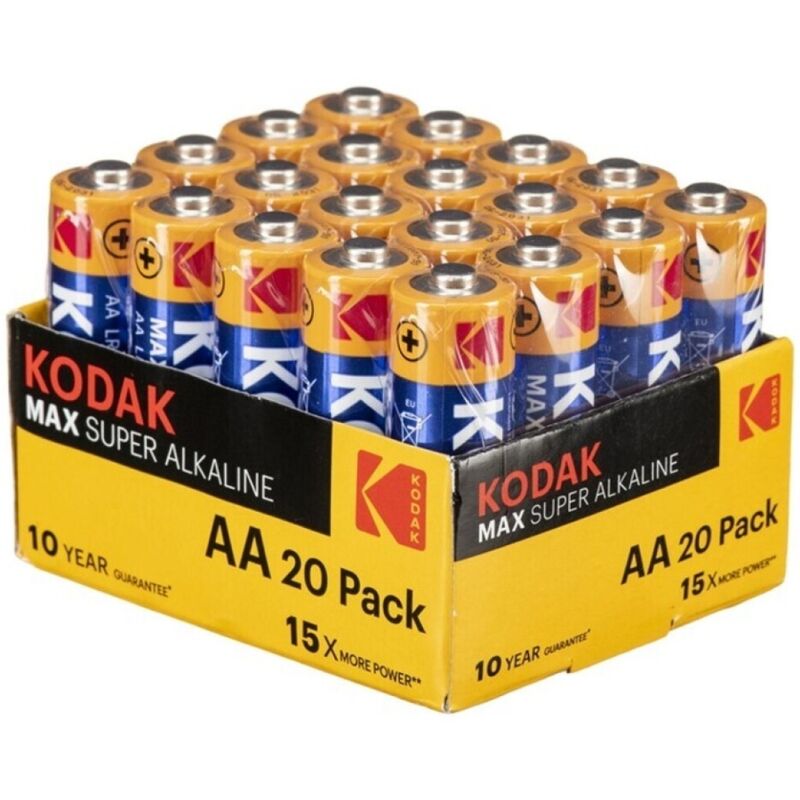 KODAK - MAX BATERIE ALKALICZNE AA LR6 OPAKOWANIE * 20 BATERII
