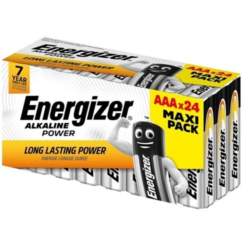 ENERGIZER - BATERIE ALKALICZNE AAA LR03 OPAKOWANIE*24 (3 OPAKOWANIA*8 BATERII)