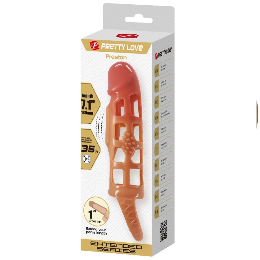 PRETTY LOVE - PRESTON WIBRACYJNY PENIS RĘKAW 18 CM