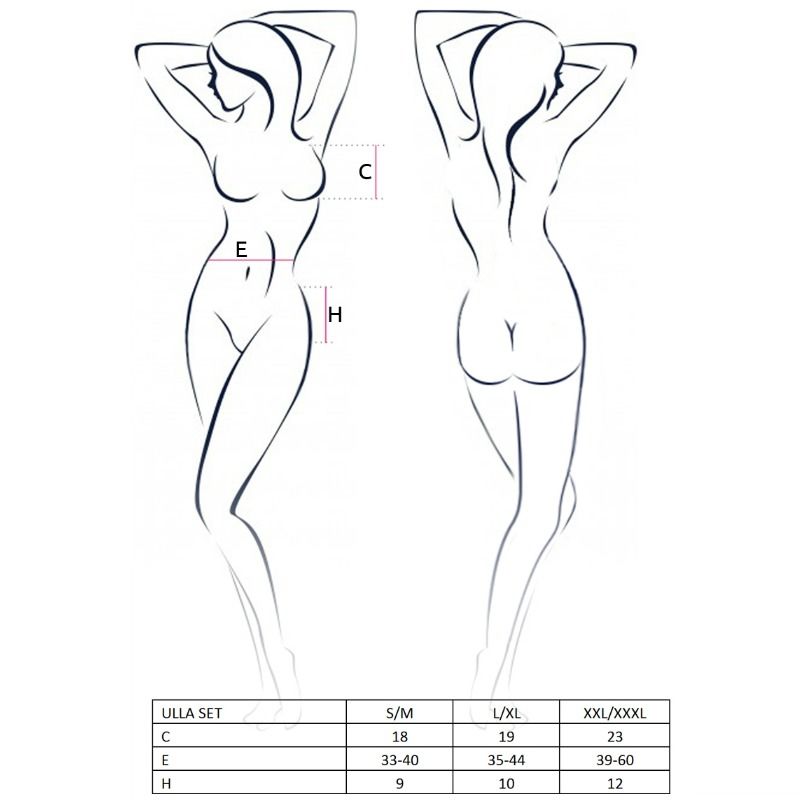 PASSION - ZESTAW KOBIECY ULLA ROZMIAR S/M