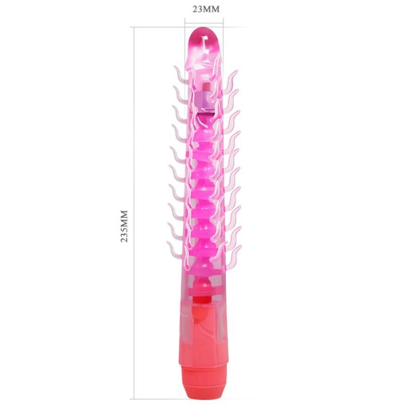 BAILE - FLEXI VIBE ZMYSŁOWY GIĘTKI WIBRACYJNY DILDO KRĘGOSŁUP LILAC 23,5 CM