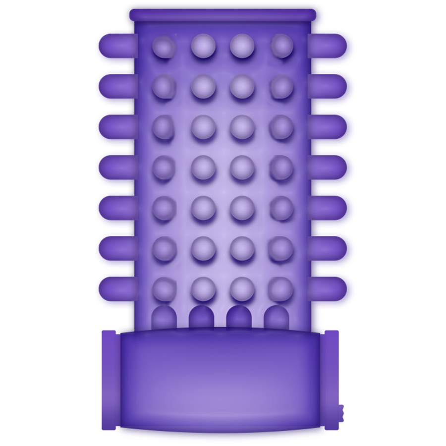 CASUAL LOVE - WIBRACYJNY RĘKAW Z PIERŚCIENIEM FIOLETOWYM