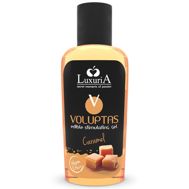 INTIMATELINE LUXURIA - VOLUPTAS ŻEL DO MASAŻU JADALNEGO O EFEKT ROZGRZEWAJĄCY - KARMEL 100 ML