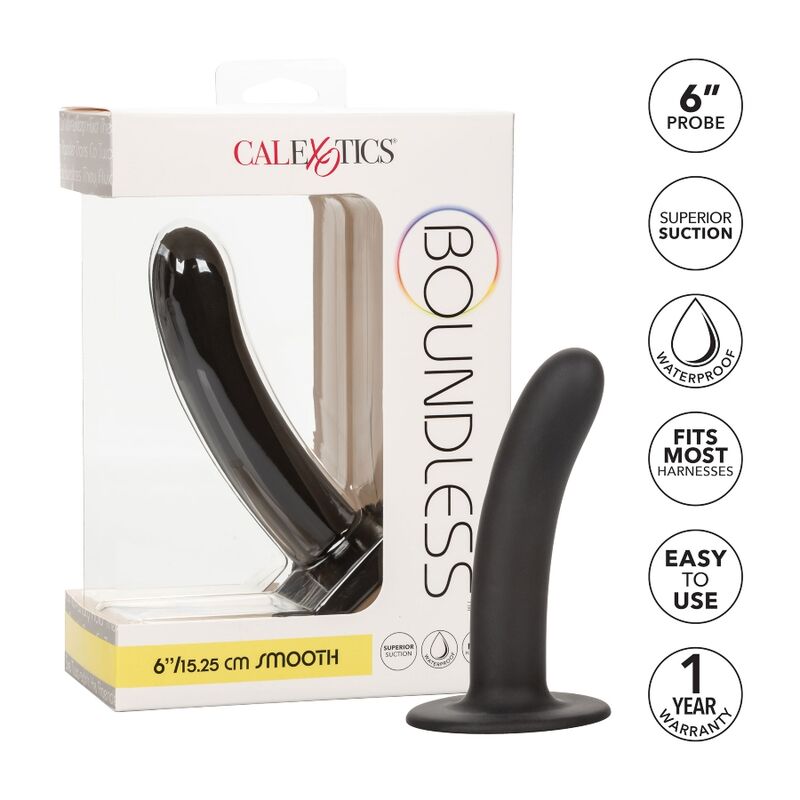 CALEXOTICS - BOUNDLESS DILDO 15,25 CM KOMPATYBILNY Z UPRZĘŻĄ GŁADKI