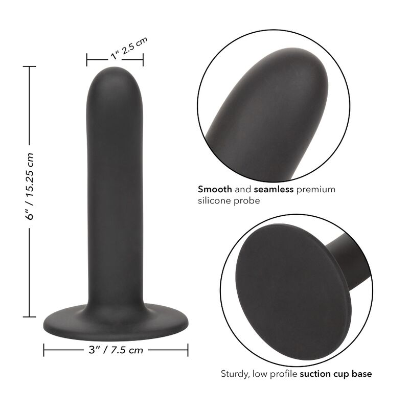 CALEXOTICS - BOUNDLESS DILDO 15,25 CM KOMPATYBILNY Z UPRZĘŻĄ GŁADKI
