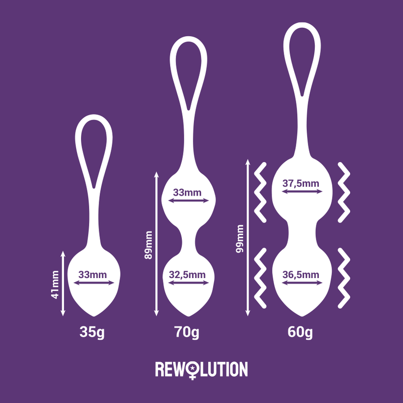 REWOLUTION - WIBRACYJNE PIŁKI REWOBEADS Z PILOTEM Z TECHNOLOGIĄ WATCHME