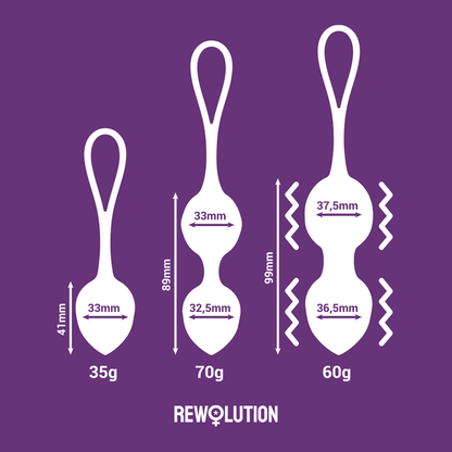 REWOLUTION - WIBRACYJNE PIŁKI REWOBEADS Z PILOTEM Z TECHNOLOGIĄ WATCHME