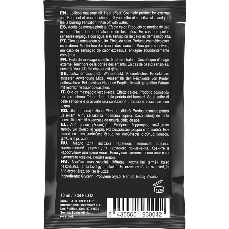 COQUETTE CHIC DESIRE - KIESZONKOWY LIZAK DO MASAŻU, KTÓRY MOŻE SIĘ CAŁOWAĆ, ROZGRZEWAJĄCY OLEJEK 10 ML