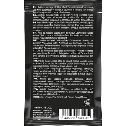 COQUETTE CHIC DESIRE - KIESZONKOWY LIZAK DO MASAŻU, KTÓRY MOŻE SIĘ CAŁOWAĆ, ROZGRZEWAJĄCY OLEJEK 10 ML