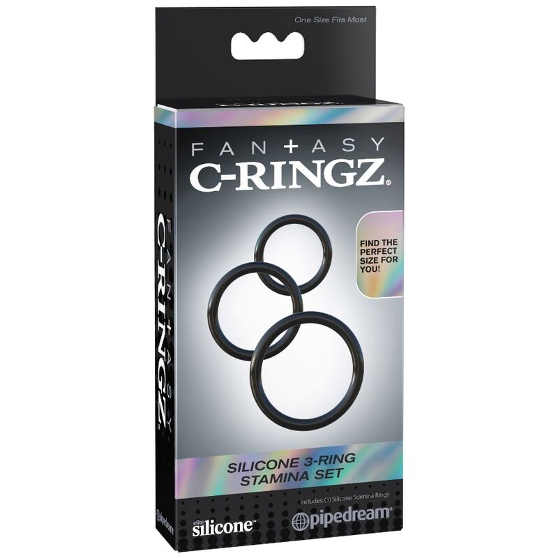 FANTASY C-RINGZ - ZESTAW 3 PIERŚCIENI SILIKONOWYCH STAMINA