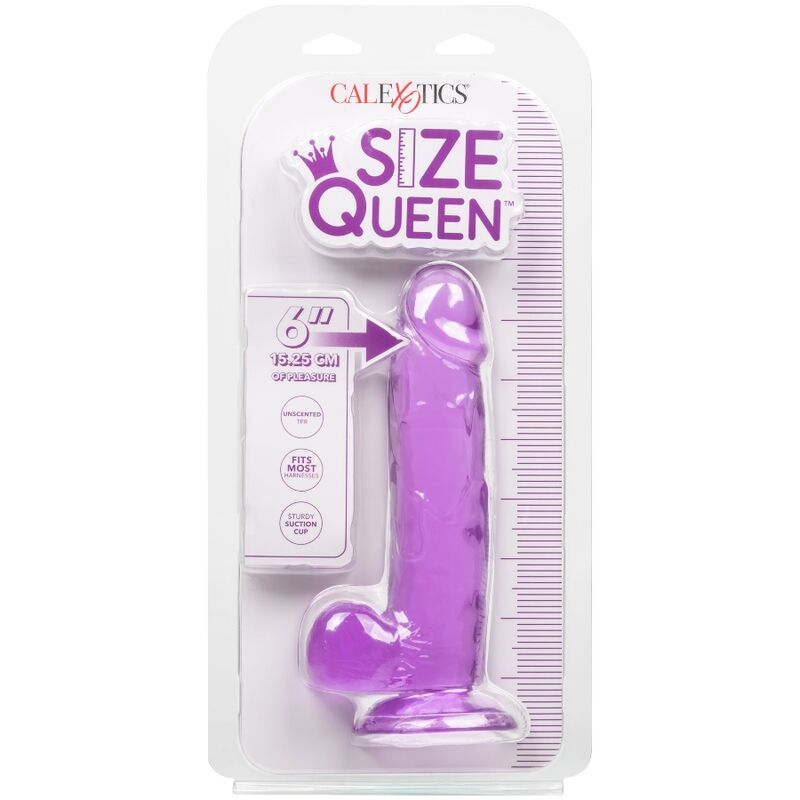 CALEXOTICS - ROZMIAR QUEEN DILDO FIOLETOWY 15,3 CM