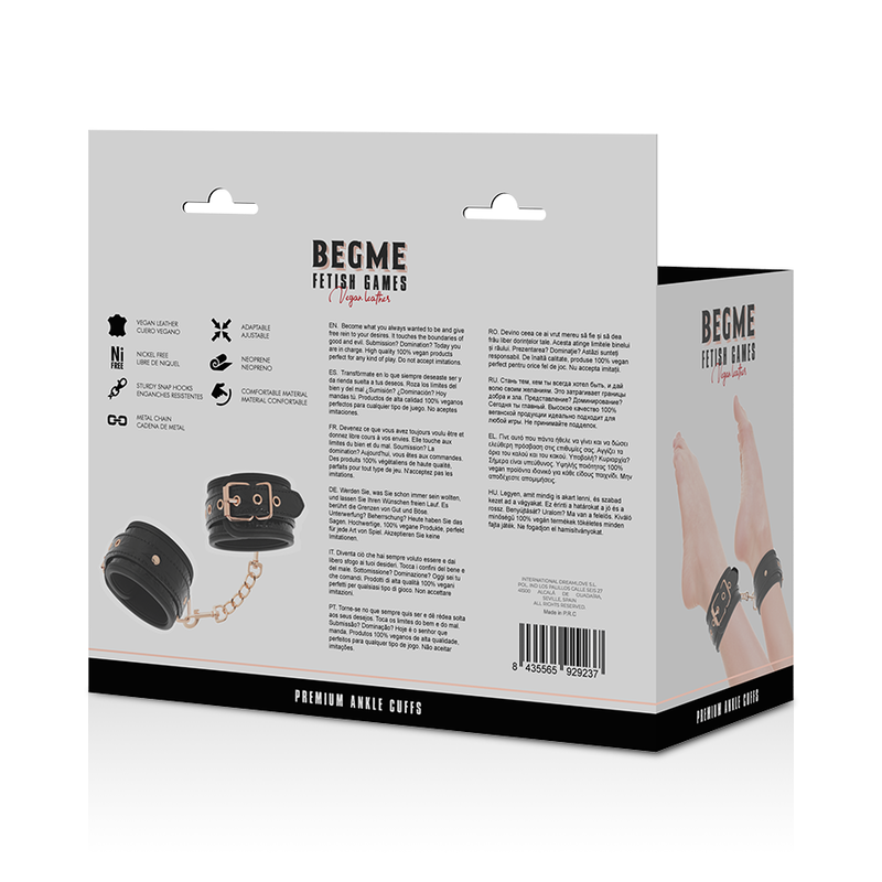 BEGME - BLACK EDITION PREMIUM MANKIETY NA KOSTKĘ Z PODSZEWKĄ Z NEOPRENU