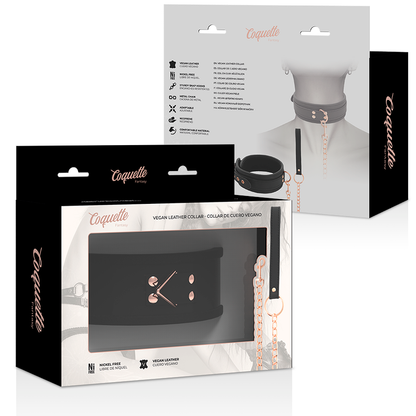 COQUETTE CHIC DESIRE - FANTASTYCZNA KOŁNIERZ Z WEGAŃSKIEJ SKÓRY Z PODSZEWKĄ Z NEOPRENU