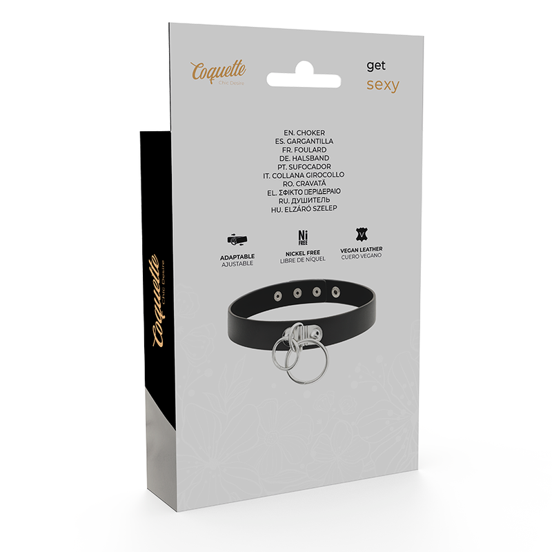 COQUETTE CHIC DESIRE - PODWÓJNY KOLCZYK Z WEGAŃSKIEJ SKÓRY