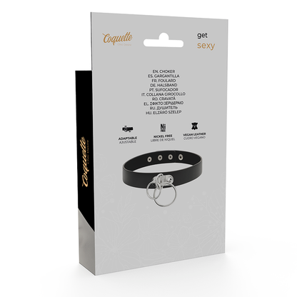 COQUETTE CHIC DESIRE - PODWÓJNY KOLCZYK Z WEGAŃSKIEJ SKÓRY