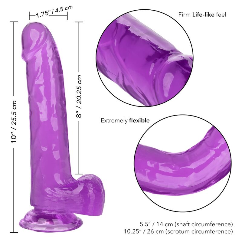 CALEXOTICS - ROZMIAR QUEEN DILDO FIOLETOWY 20,3 CM