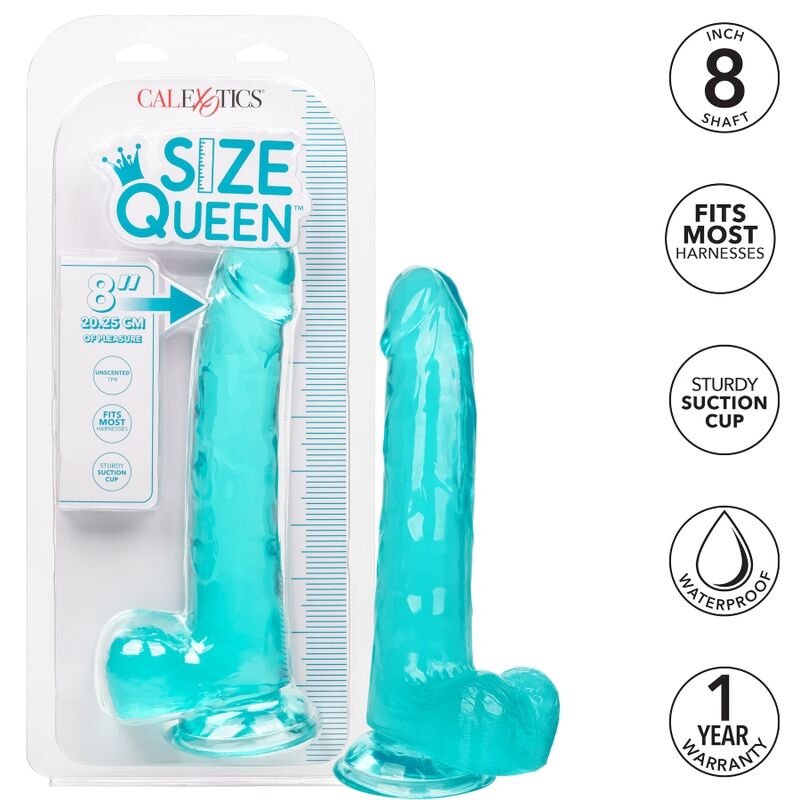 CALEXOTICS - ROZMIAR QUEEN DILDO NIEBIESKI 20,3 CM