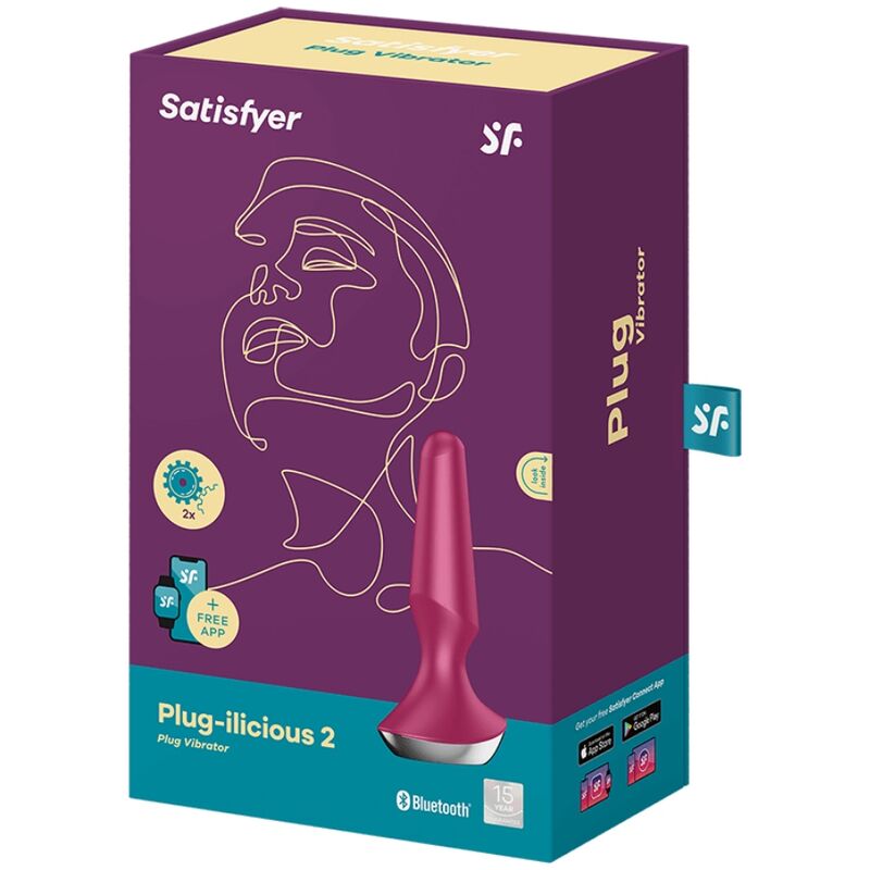 SATISFYER - PLUG ILICIOUS 2 PLUG WIBRATOR BERRY