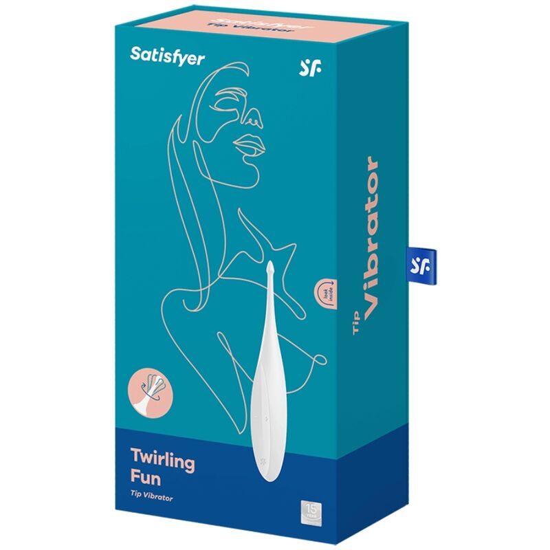 SATISFYER - WIBRATOR Z KOŃCÓWKĄ DO OBROTU, BIAŁY