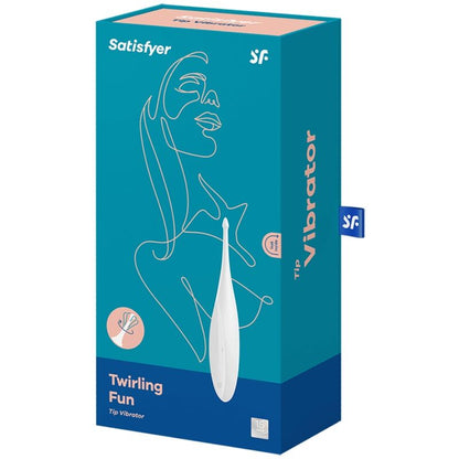 SATISFYER - WIBRATOR Z KOŃCÓWKĄ DO OBROTU, BIAŁY