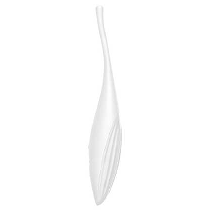SATISFYER - WIRUJĄCY WIBRATOR Z KOŃCÓWKĄ ŁECHTACZKI, BIAŁY