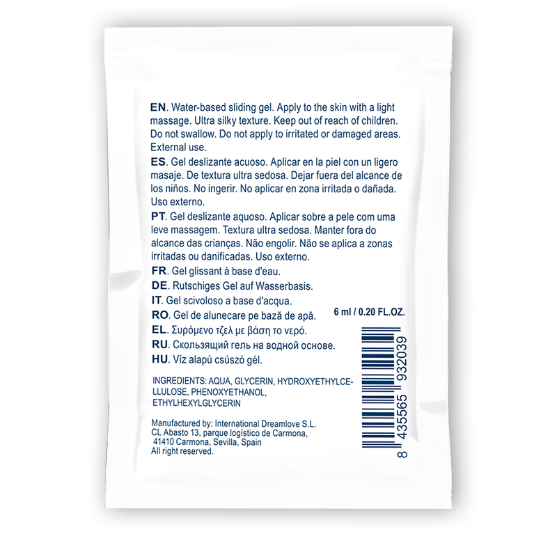 WATERFEEL - NEUTRALNY ŻEL PRZESUWNY NA BAZIE WODY 6 ML