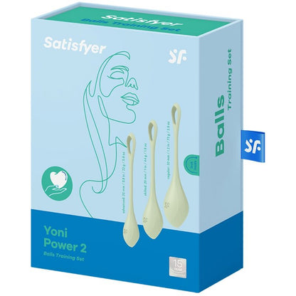 SATISFYER - ZESTAW TRENINGOWY YONI POWER 2 ZIELONY