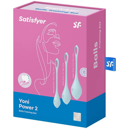 SATISFYER - ZESTAW TRENINGOWY YONI POWER 2 NIEBIESKI