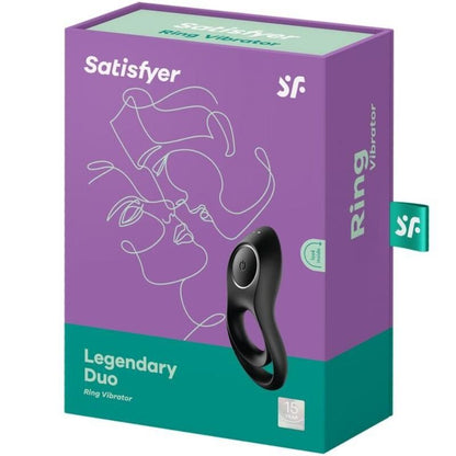 SATISFYER - LEGENDARNY DUO RING WIBRATOR CZARNY