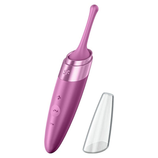 SATISFYER - WIRUJĄCY WIBRATOR Z KOŃCÓWKĄ ŁETWY, FIOLETOWY