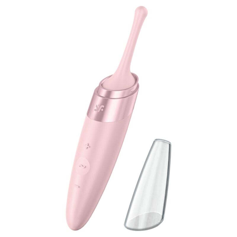 SATISFYER - WIBRATOR Z KOŃCÓWKĄ ŁETWY, RÓŻOWY, Z WIRUJĄCĄ ROZKOSZĄ