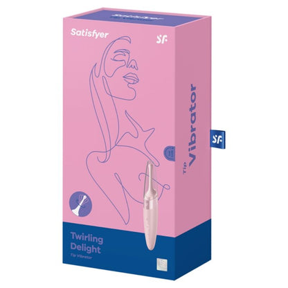 SATISFYER - WIBRATOR Z KOŃCÓWKĄ ŁETWY, RÓŻOWY, Z WIRUJĄCĄ ROZKOSZĄ