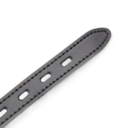 OHMAMA FETISH - KNEBEL SILIKONOWY Z PASKIEM SKÓRZANYM (KŁÓDKA W ZESTAWIE)