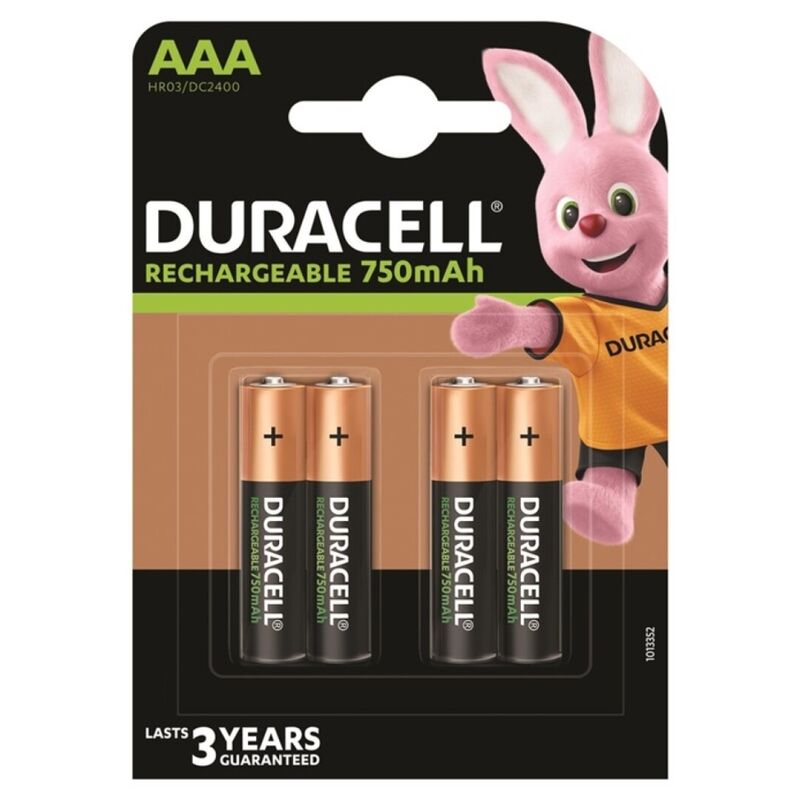 DURACELL - BATERIA AKUMULATOROWA HR03 AAA 750mAh 4 SZTUKI