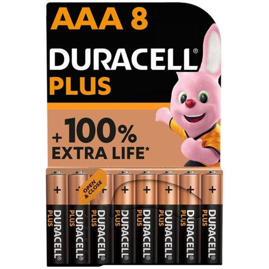 DURACELL - PLUS POWER 100 BATERIA ALKALICZNA AAA LR03 8 SZTUK